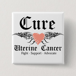 Cure Uterine Cancer Tattoo Vingar Knapp