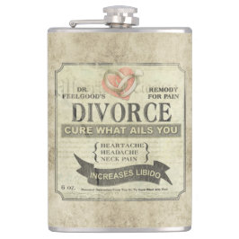 Cure What Ails You - Divorce Humor Flask Fickplunta