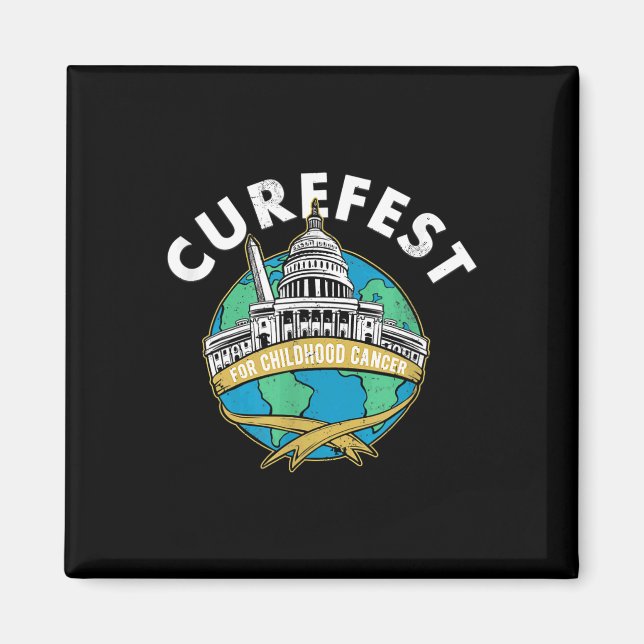 Curefest Barncancer Curefest runt världen Magnet (Framsidan)