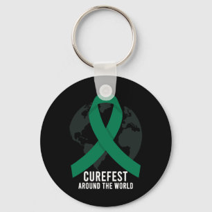 Curefest runt hela världen Levercancer medvetenhet Nyckelring
