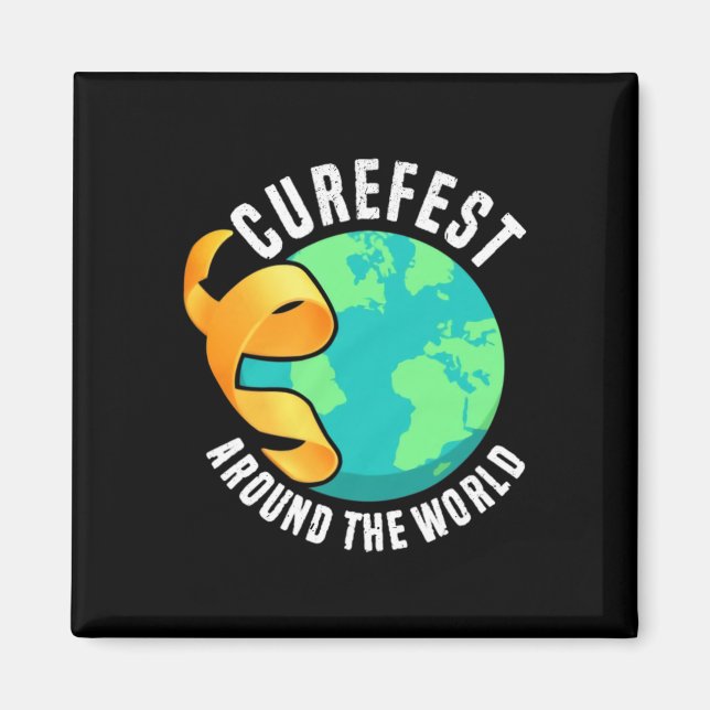 Curefest runt hela världen Medvetenhet om barncanc Magnet (Framsidan)