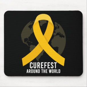 Curefest runt hela världen Medvetenhet om barncanc Musmatta
