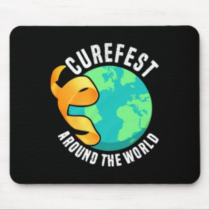 Curefest runt hela världen Medvetenhet om barncanc Musmatta
