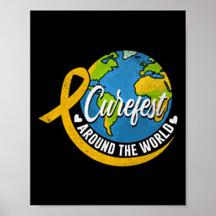 Curefest runt om i världen barncancer poster