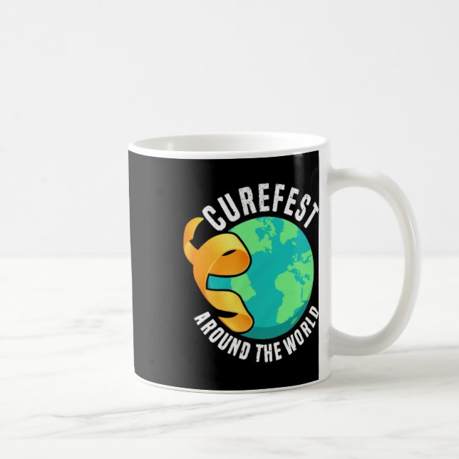 Curefest runt om i världen Medvetenhet om barncanc Kaffemugg (Höger)