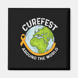 Curefest runt om i världen Medvetenhet om barncanc Magnet