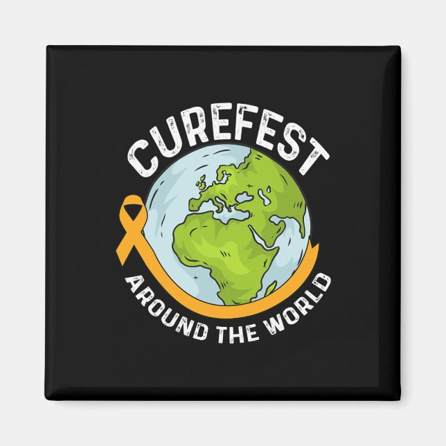 Curefest runt om i världen Medvetenhet om barncanc Magnet (Framsidan)