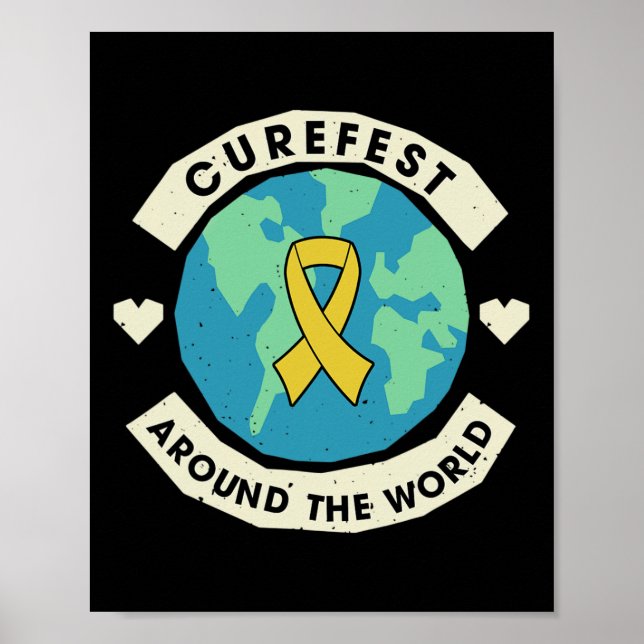 Curefest runt världen Medvetenhet om barncancer Poster (Framsidan)