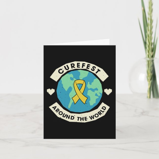 Curefest Värld runt Cancer Awarene Kort (Framsida)