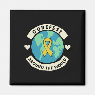 Curefest Värld runt Cancer Awarene Magnet