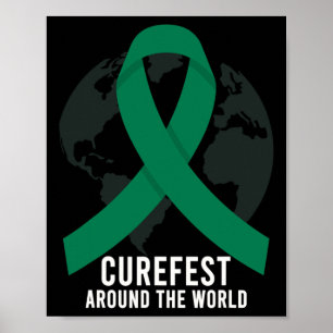 Curefest Värld runt Liver Cancer Awareness W Poster