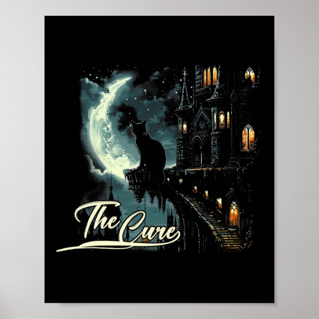 Cures Graphic Art Musician Funny Animal Cat Appare Poster (Framsidan)