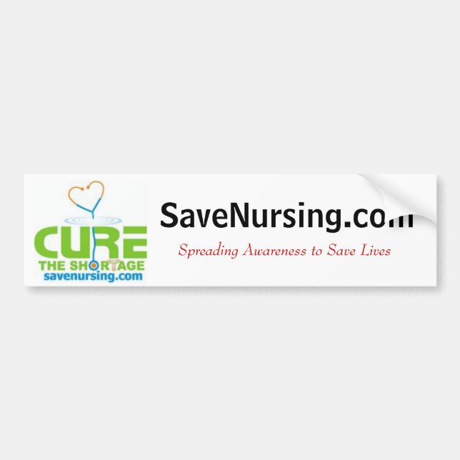 curethe2 SaveNursing.com, fördelande medvetenhet… Bildekal (Framsidan)