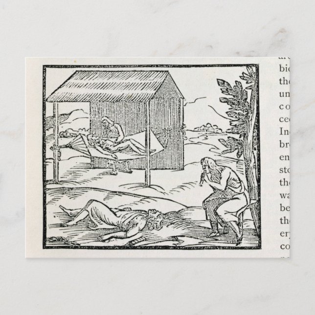 Curing the Sick, Natives of Hispaniola Vykort (Framsida)