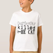 Curiosity dödade Cat Proverb Kids Tee