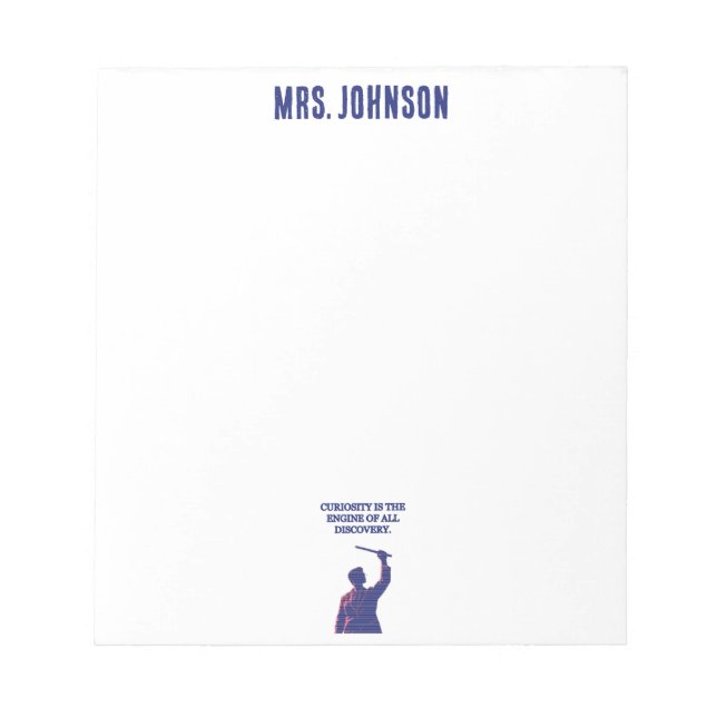 Curiosity Engine of All Discovery Science Quote Anteckningsblock (Framsida)