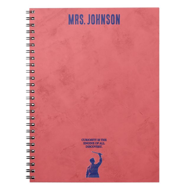 Curiosity Engine of All Discovery Science Quote Anteckningsbok (Framsidan)