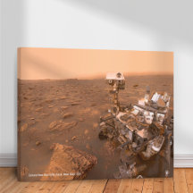 Curiosity Rover Mars Dusty Selfie på berget Vass
