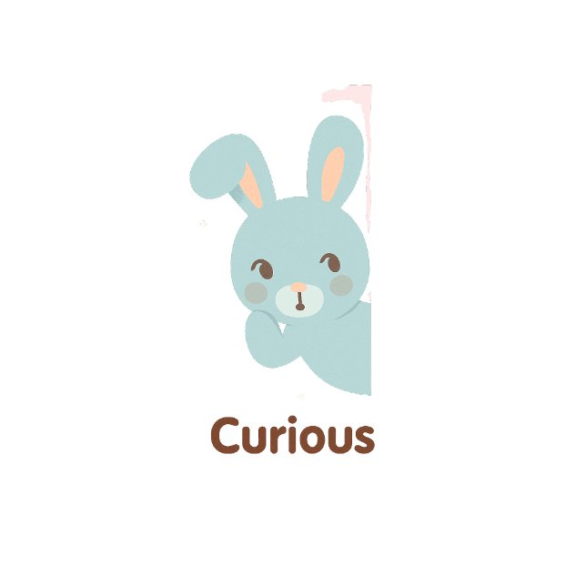 Curious Bunny – Pastel Character T-Shirt (Skapare uppladdad)