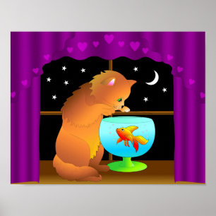 curious cat poster