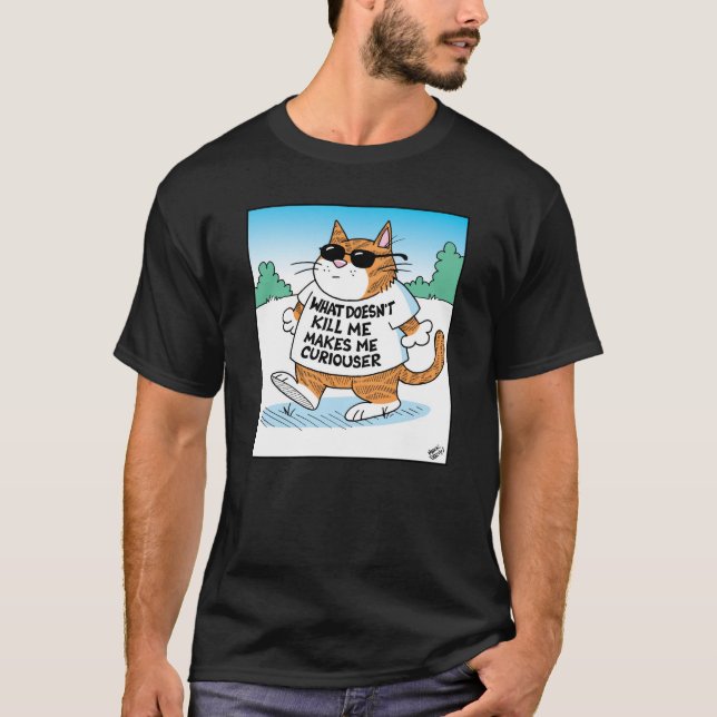 Curious Cat T Shirt (Framsida)