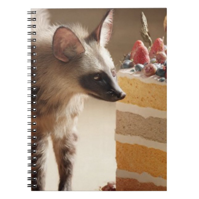 Curious Hyena Notebook Anteckningsbok (Framsidan)