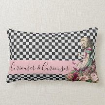 Curiouser & Curiouser Alice i Wonderland Pillow