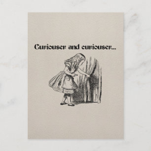Curiouser och Curiouser Alice med Nyckel Vykort