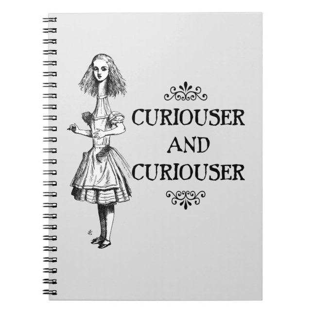 Curiouser och Curiouser Anteckningsbok (Framsidan)