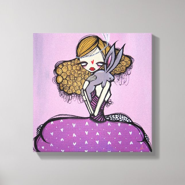 Curiouser och Curiouser!" Arbetsyta, 12" x 12" Canvastryck (Framsida)