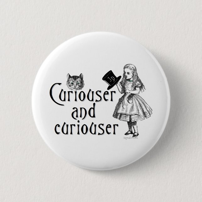 Curiouser och curiouser knapp (Framsida)
