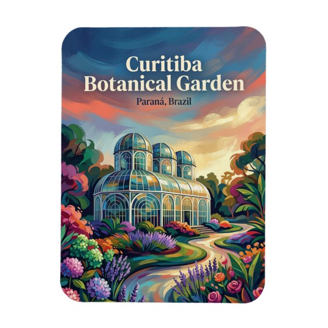 Curitiba botaniska trädgård Brasilien Magnet (Vertikal)