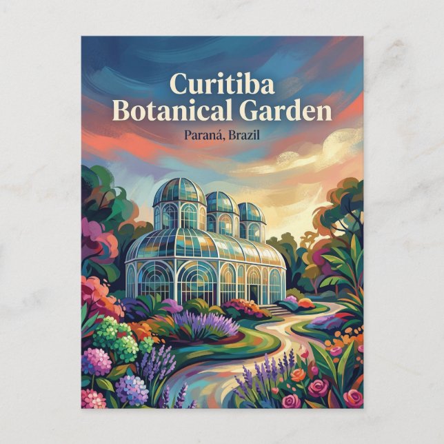 Curitiba botaniska trädgård Brasilien Vykort (Framsida)