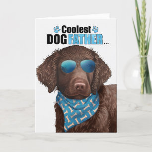 CurJackat Retriever Coolest Pappa Fars dag Helgkort