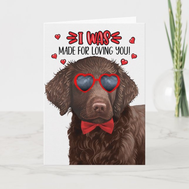 CurJackat Retriever Hund Made for Kärlek Valentine Helgkort (Framsida)