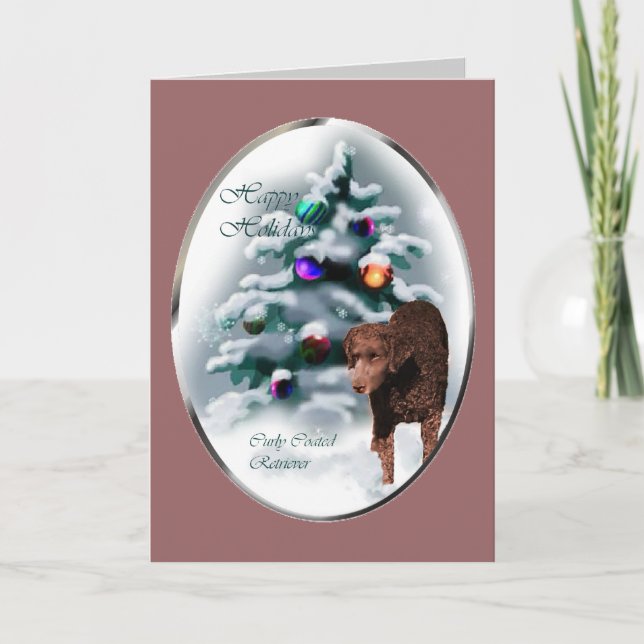 CurJackat Retriever-julklappar Helgkort (Framsida)