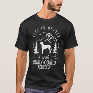 CurJackat Retriever Life Better Mamma Hund T Shirt