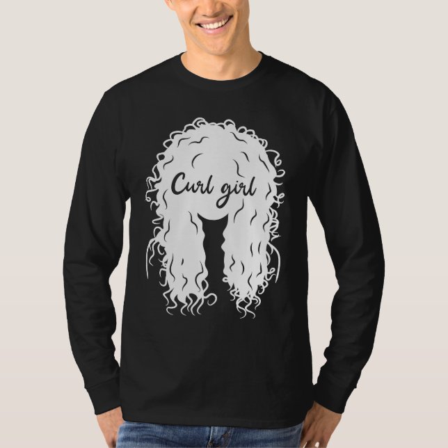 Curl Girl Curly Afro Melanin T Shirt (Framsida)