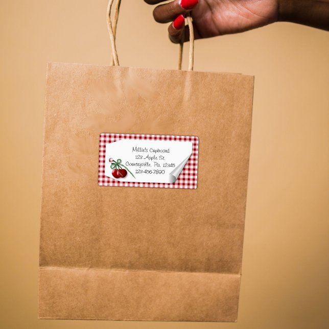 Curl Märkre Cherries-etikett Fraktsedel (Skapare uppladdad)