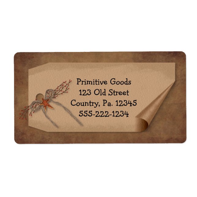 Curl Märkre Star-etikett Fraktsedel (Framsidan)