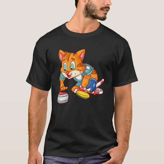 Curlande katt t shirt (Framsida)