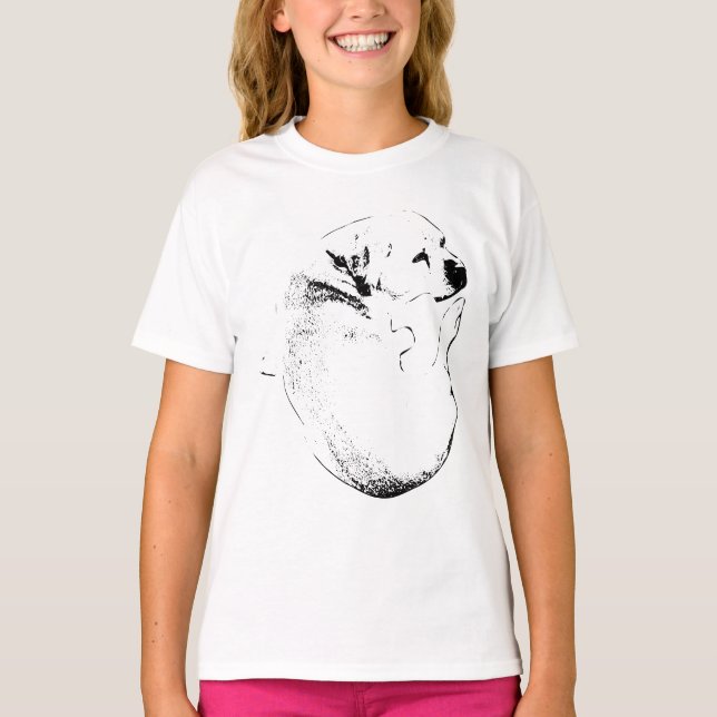 Curled Bläck Grace T Shirt (Framsida)