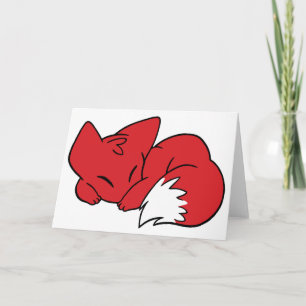 Curled Sleeping Fox Kort