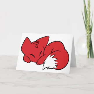 Curled Sleeping Fox Kort