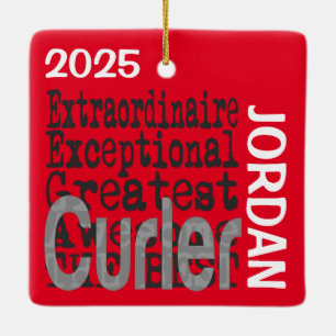 Curler Extraordinaire Julgransprydnad Keramik