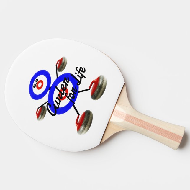 Curler for Life Curling Tecknad Pingisracket (Sidan)