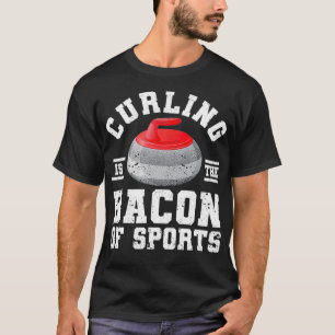 Curler Winter Sport Player Curling är bakgrunden t T Shirt