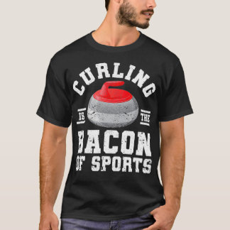 Curler Winter Sport Player Curling är bakgrunden t T Shirt