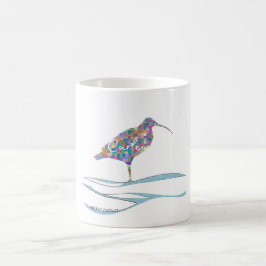 Curlew Modern med flera Färg-stiliserade Kaffemugg
