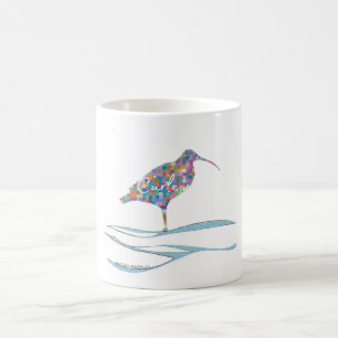 Curlew Modern med flera Färg-stiliserade Kaffemugg
